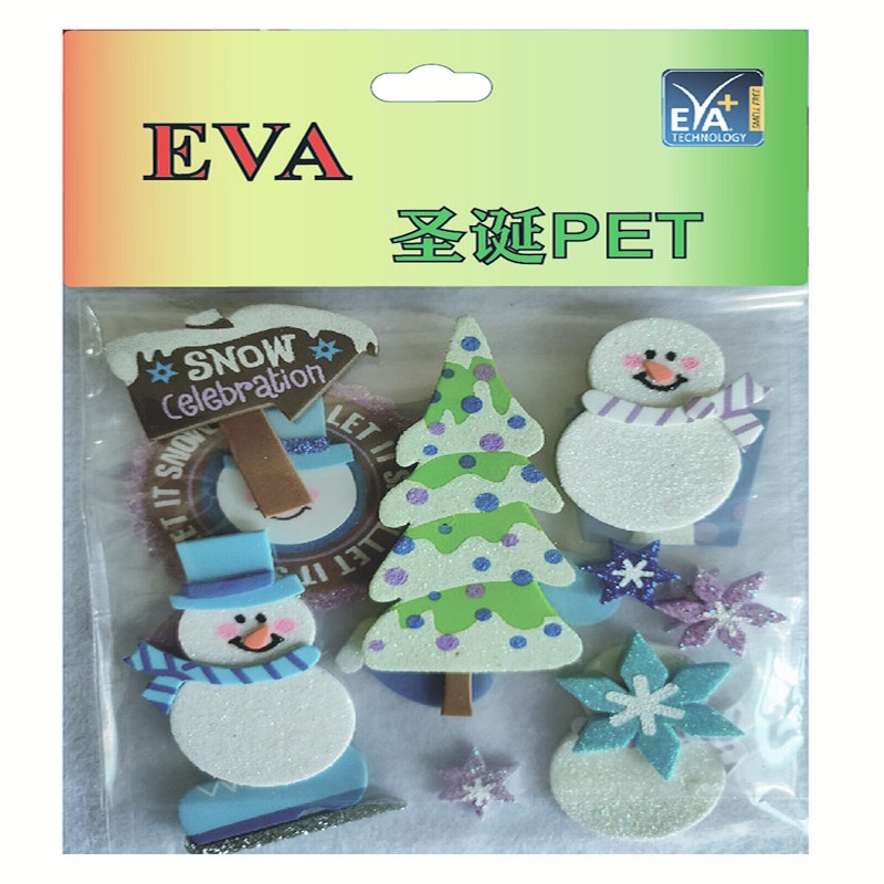 Naklejki na pianę PET Glitter PET Folam Christmas PET